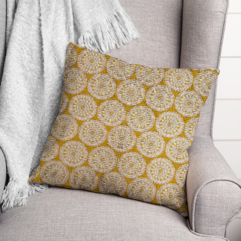 Housse et insert de coussin décoratif carré en polyester / mélange de polyester, 16 po x 16 po