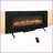 Electric Fireplace, 48 Inch Curved Front Wall Mounted with Remote, Multi-Color Flame | Tempered Glass+Sheet Metal | Vent Free