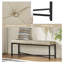 Anahli 50.5'' W Modern Genuine Leather Bench with Button-tufted and Metal Legs-1536914463