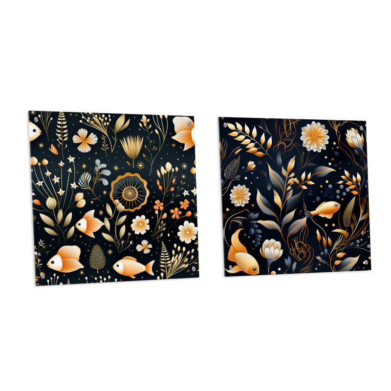 Rosenberger - Ensemble de 2 verres muraux en acrylique, H 16 po x l 33 po