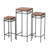 3 Piece Wood Top Nesting Table Set