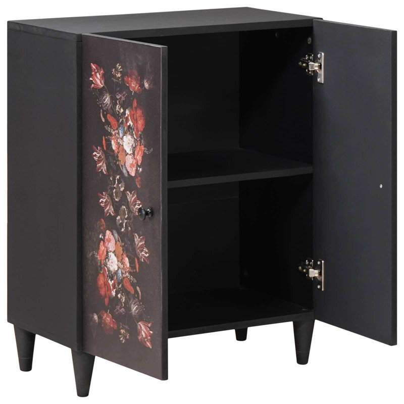 Solid Wood Rectangle Accent Cabinet