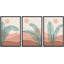 " Pastel Tropical Banana Leaf Desert Abstract Nature Modern Art Decor Panorama Pictures " 3 - Pieces-98697777-98697778