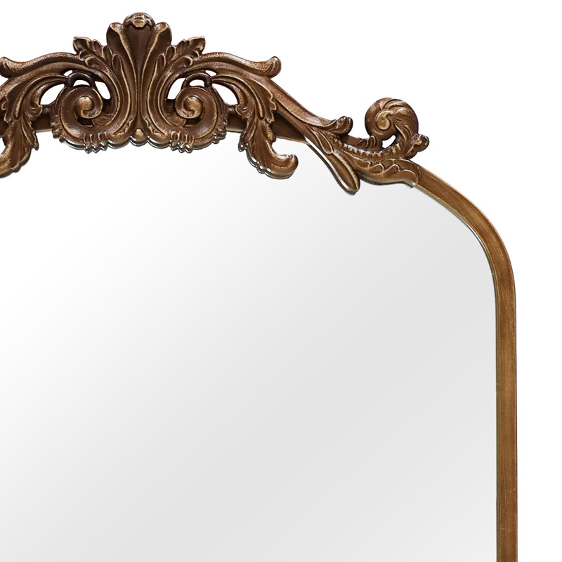 Miroir Kherington, H 31,1 po x l 18,89 po, Bronze antique, Verticale