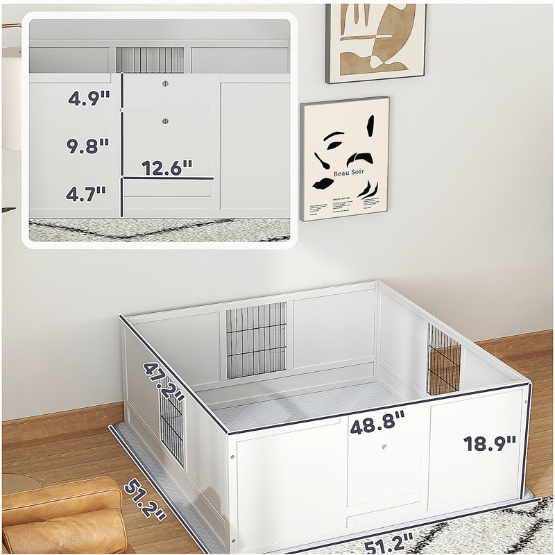 Boîte pour animal de compagnie, boîte pour chien avec coussins lavables