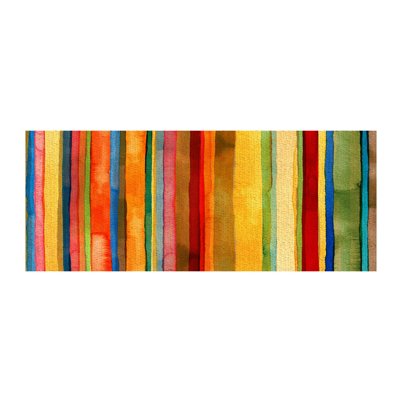 Colored Stripes - No Frame Print on Canvas