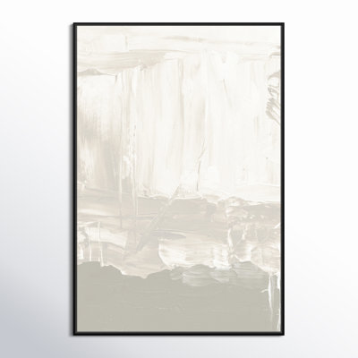 Taupe Abstract - Floater Frame Print on Canvas