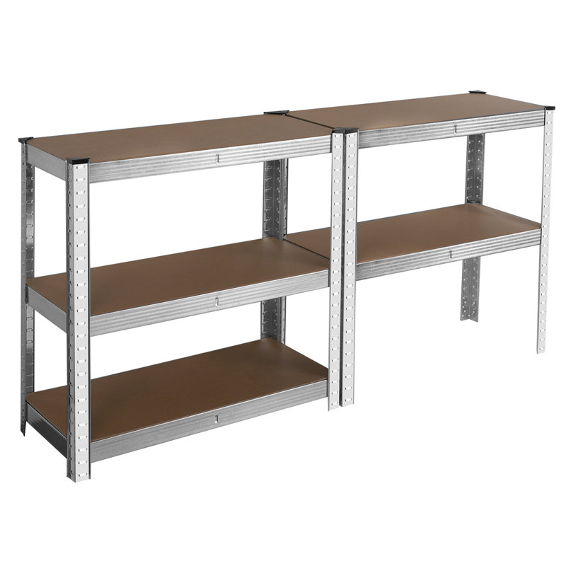 70cm W Metal Height -Adjustable Shelving Unit, Silver