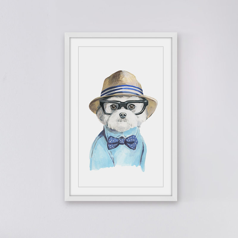 « archimed », reproduction de peinture à l’aquarelle encadrée, H 36 po x l 24 po x P 1,5 po