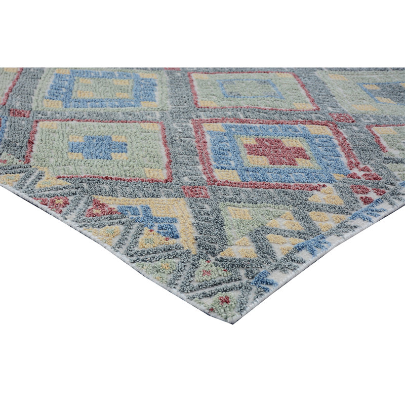 Wool Moroccan Area Rug in Ivory, Rectangle 8' x 10'