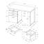 Bureau d'ordinateur, bureau personnel, ordinateur portable, installation à gauche, à droite, tiroirs de rangement, travail, stratifié, métal, contemporain, moderne-231587097