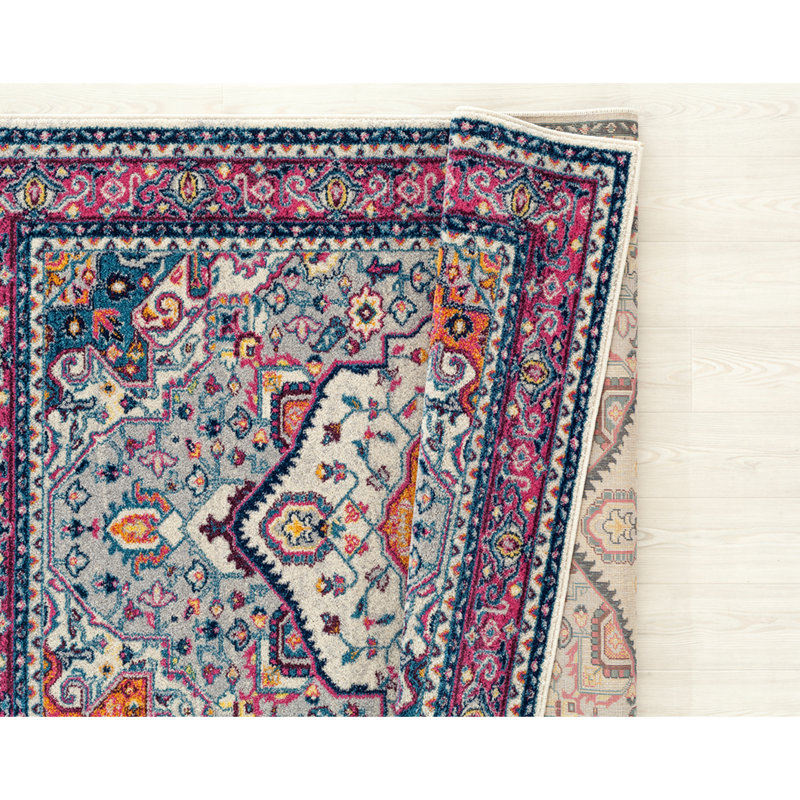 Tapis d'intérieur oriental magenta Dietz, Rectangulaire 9 pi 8 po x 13 pi 2 po