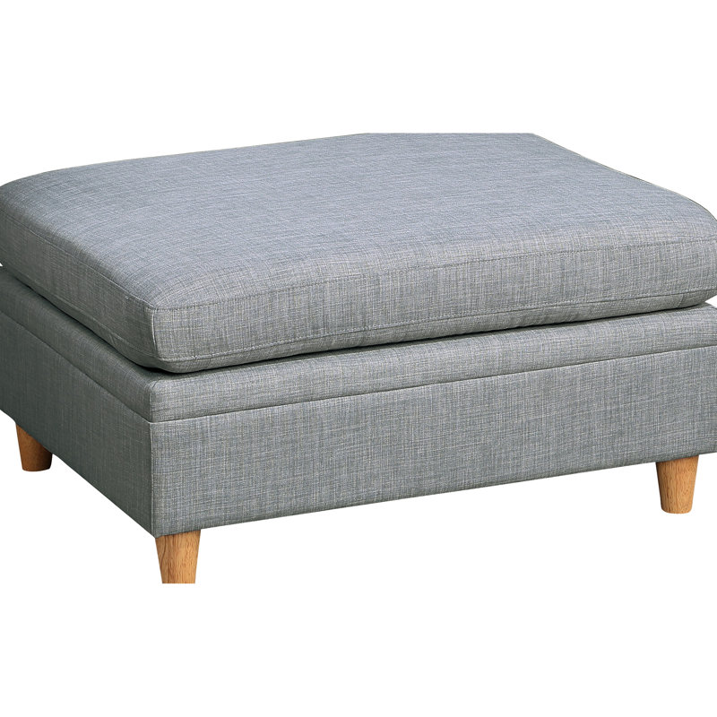 Compilation grise modulaire de 6 pièces - Chaises en tissu et base en bois avec base rembourrée Tinge
