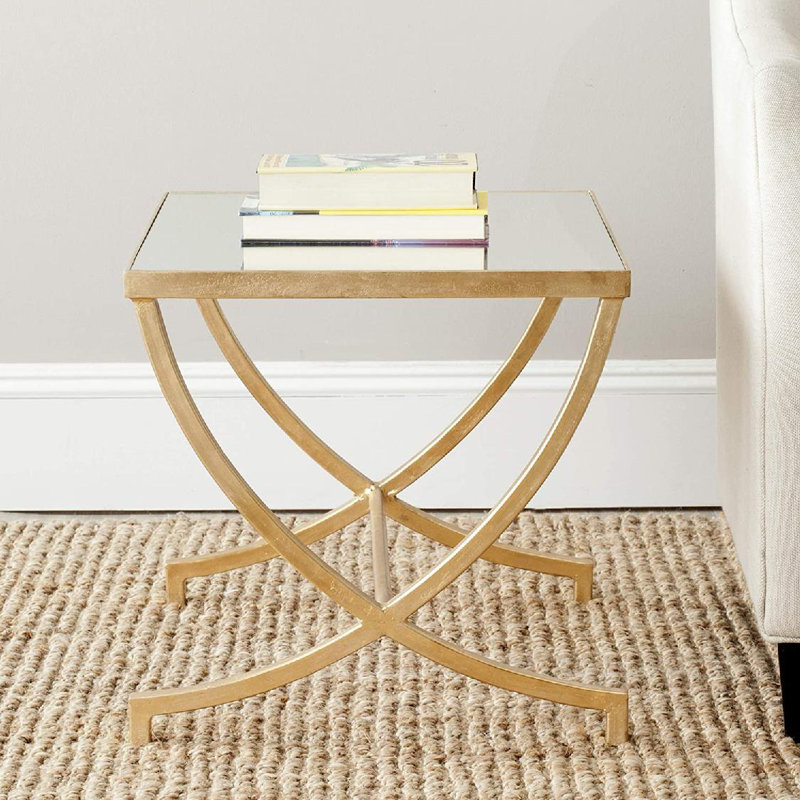 Oxendine Mirrored Glass Top End Table