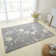 Meadowsweet Floral Machine Woven Grey/White Rug