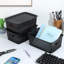 Ensemble de 6 petits bacs de rangement empilables en plastique avec couvercles, contenants de rangement polyvalents pour tablettes, tiroirs, bureau, salle de jeux, salle de classe et organisation de bureau-129676970