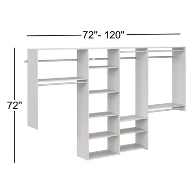 Grid 72'' W - 120'' W Closet System