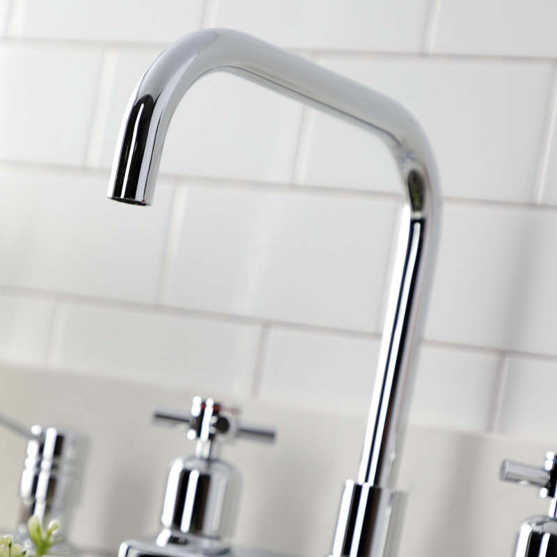 Kingston Brass Concord Two-Handle 2-Hole 8" Centerset Kitchen Faucet, Polished Chrome