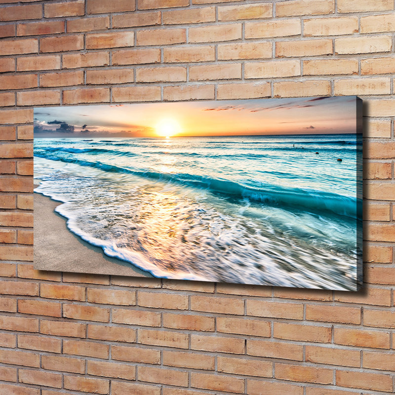 Sunset Beach - Wrapped Canvas Print