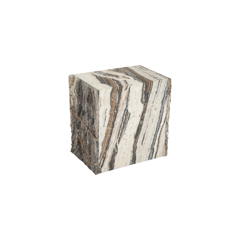 Onyx Polished Stool in Natural/Ivory/Black