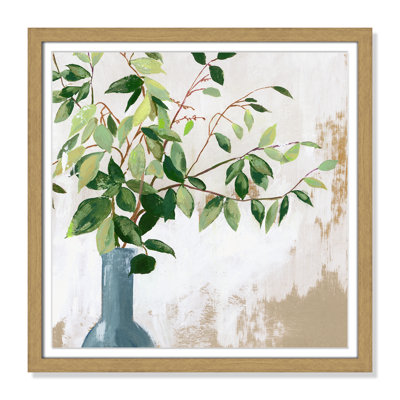 Green Fall Leaves by Asia Jensen - Picture Frame Painting