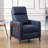 Mid-Century Modern Push-Back Wood-Framed Leather Recliner-827639080