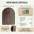 36"x24" Arched Window Mirror with Iron Frame,  Windowpane Accent Mirror for Decor Living Room Fireplace Entryway Bedroom Hallway