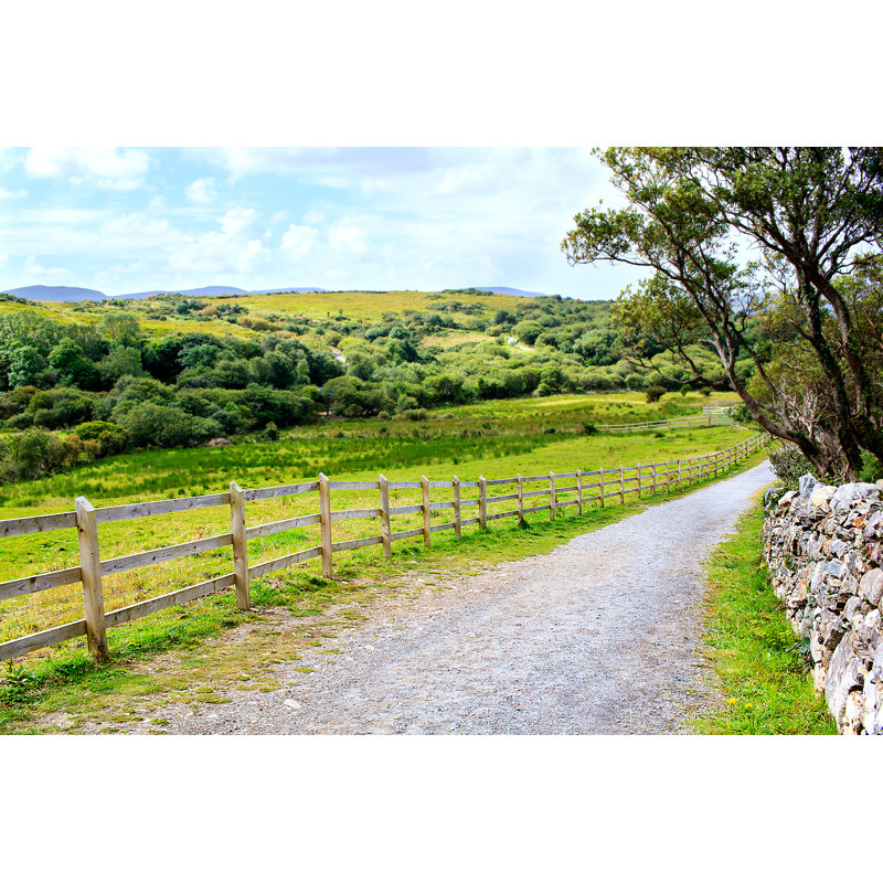 Route dans la campagne irlandaise, H 12 po x l 18 po x P 1,25 po