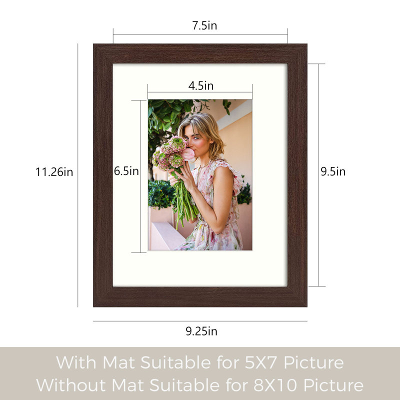 Cadre photo mural 8 "x 10" Dreketi, Noyer