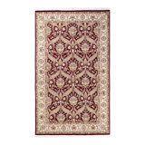 One-of-a-Kind Hayner Hand-Knotted 4'7" x 7'7" Wool Area Rug in Red