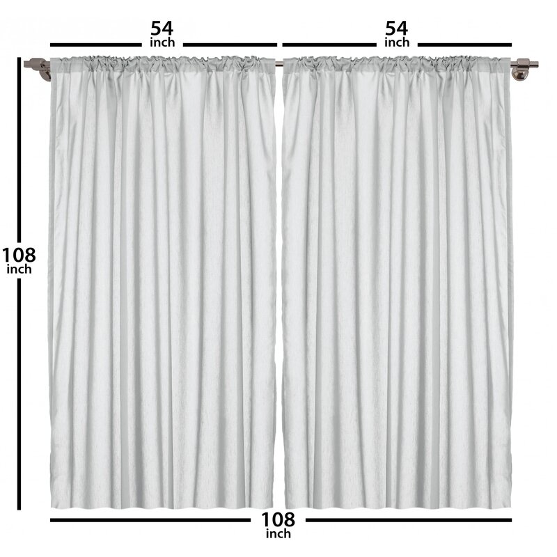 Ivy Bronx Hudson Polyester Semi-Sheer Curtain Pair | Wayfair
