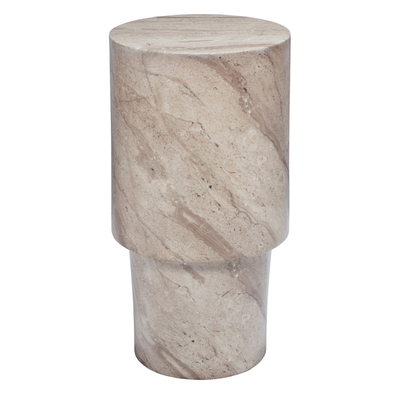 St. Germain Drink Table, Marbled Beige, Marbled Beige