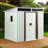 6ft x 5ft White Outdoor Metal Storage Shed with Window, Sliding Doors – Includes Tool Kit, UV-Resistant & Easy Assembly