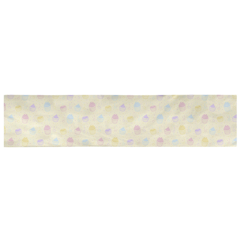 Chemin de table géométrique avicia, 72 po x 16 po, Jaune, 100 % coton