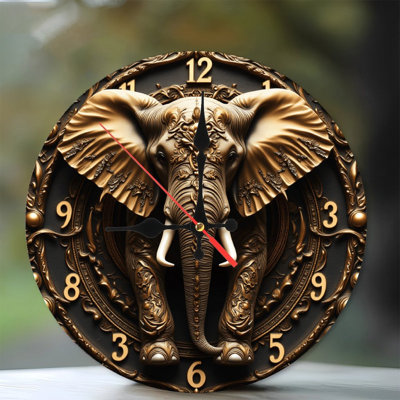 Horloge murale 10 po MDF avec mouvement à quartz silencieux et crochet