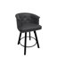 Swivel Upholstered Counter Stool With Metal Frame,-629090601