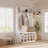 Hall Tree with Shoe Storage Bench, 4-in-1 Entryway Bench with Coat Rack & Adjustable Shlef, Hall Tree with Metal Corner & 5 Tri-Hooks for Entryway, Bedroom, Living Room