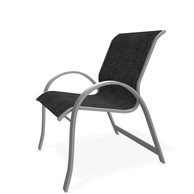 Fauteuil de salle à manger empilable Hiraku, Ombre Augustine, Graphite