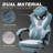 Fabric Gaming Chair with Footrest and Massage, Big and Tall Heavy Duty Chair for Adults, Blue-119220770