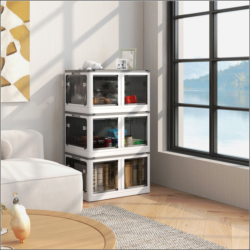 32 Gal Stackable Storage Bins With Lids, White