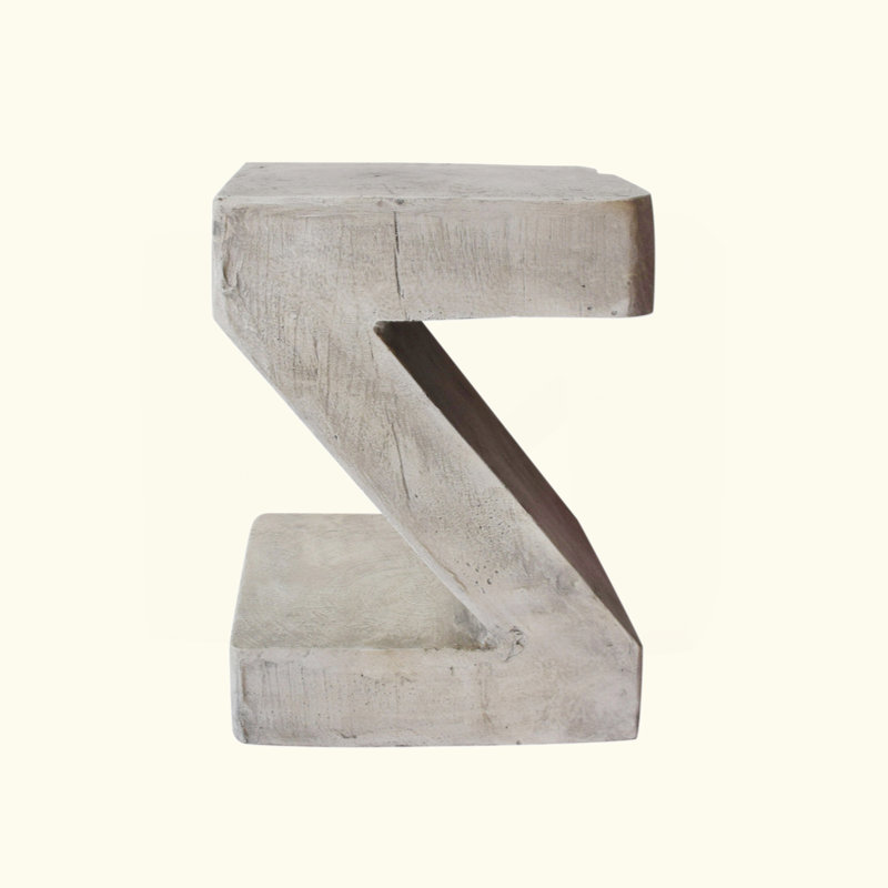 Esch Concrete Side Table,End Table ,Small Coffee Table, Light Gray
