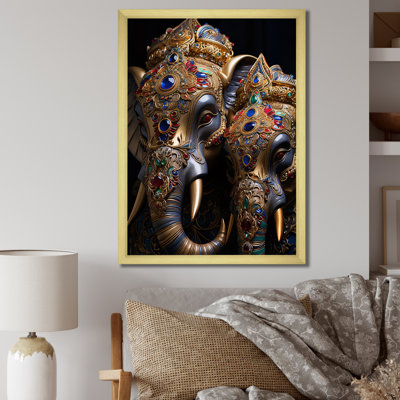 Art asiatique, éléphants thaïlandais III - impression