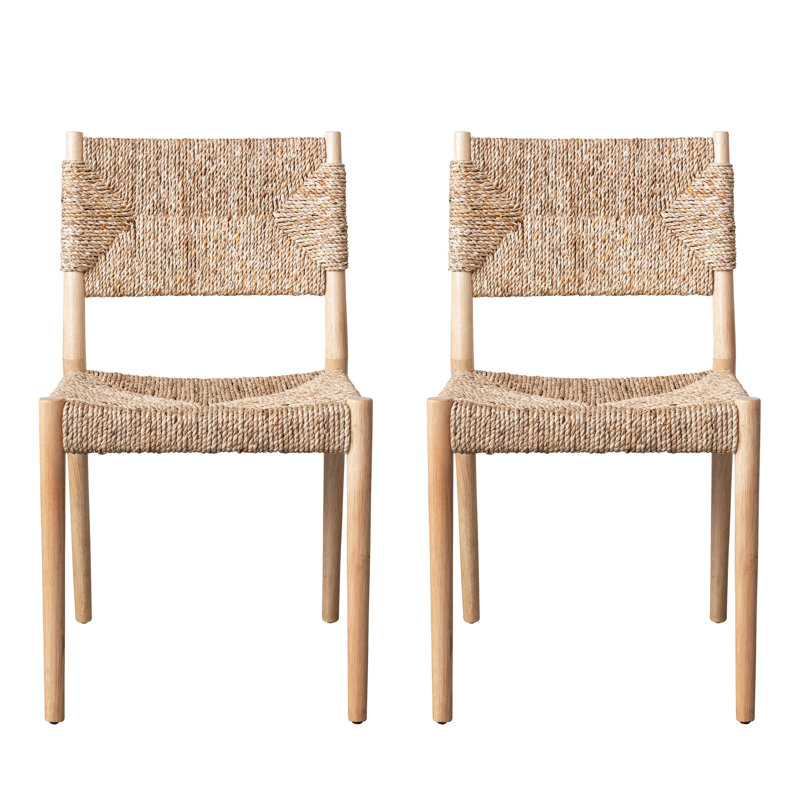 Seagrove Woven Water Hyacinth and Rubberwood Chair