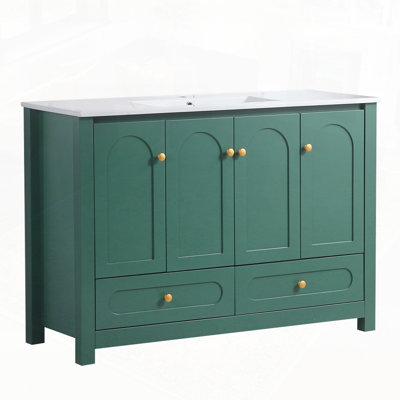 Ensemble de meuble-lavabo avec lavabo en céramique