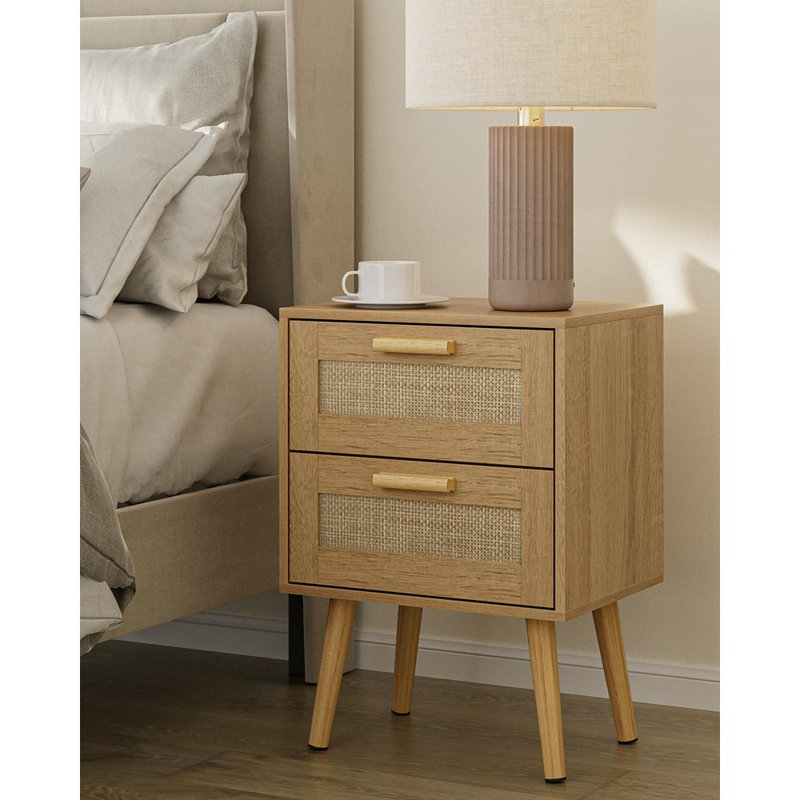 Table de chevet en rotin, table de chevet moderne Boho ...