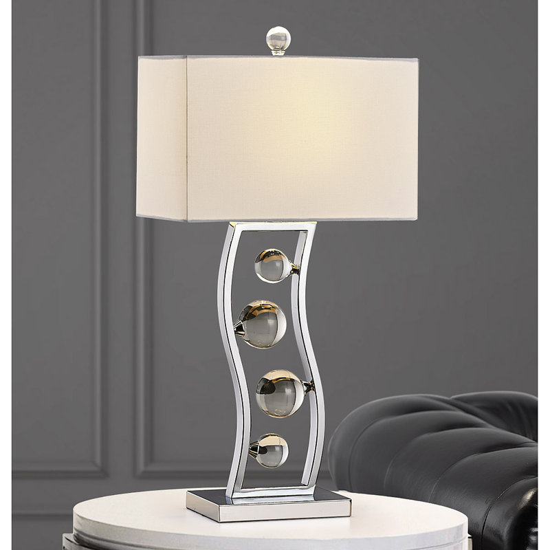Lampe de table 27" Kamdyn, Chrome