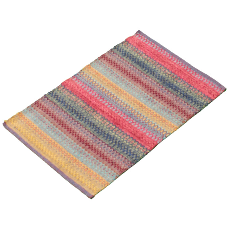 Tapis rouge / beige / vert en laine à motif géométrique fait à la main Jahnke, Rectangle 2 pi x 3 pi