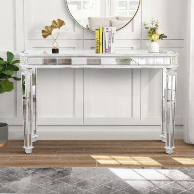 Silver Top Coffee Table With 4 Legs