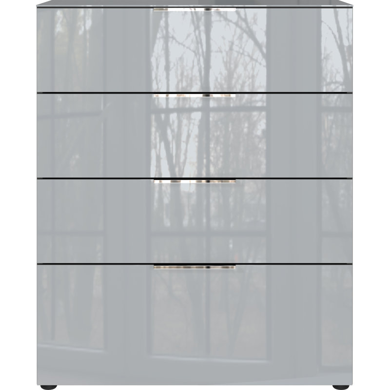 Abbygail 83cm W 4 - Drawer Chest of Drawers, Grey
