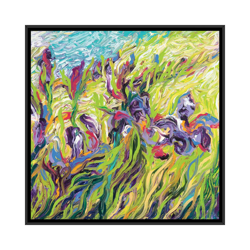 «Iris Scott» par Iris Scott - reproduction d'art sur toile, H 37 po x l 37 po x P 1,5 po, Toile avec cadre noir, Pas de tapis